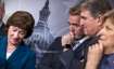 From left, Sen. Susan Collins, R-Maine, Sen. Jeff Flake,