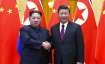 North Korean leader Kim Jong Un, left, and Chinese