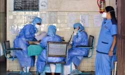Hyderabad: Medics outside an isolation ward of the novel coronavirus (COVID-19) at a hospital in Hyd