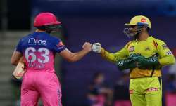 MS Dhoni and Jos Buttler in IPL 2020