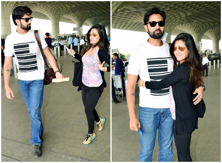 Riya Sen Shares Mushy Moments With Husband Shivam Tewari At Mumbai Airport In Pics