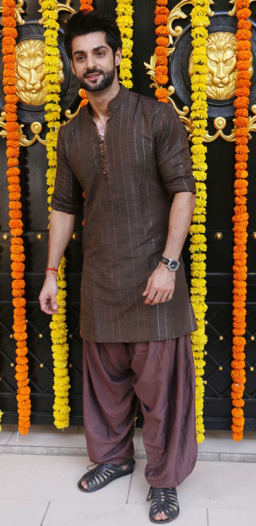 TV actor Karan Wahi at Ekta Kapoor's residence.Â 