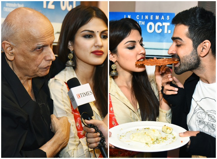 Mahesh Bhatt, Rhea Chakraborty, Varun Mitra share fun moments while