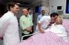   Congress President Rahul Gandhi visits the ailing DMK