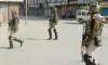 Security personnel patrolling after a strike was called in