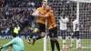 Wolverhampton Wanderers' Diogo Jota, center left,