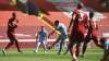 Burnley's Jay Rodriguez, center, shoots and scores his