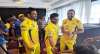Suresh Raina with Chennai Super Kings' teammates Mahendra