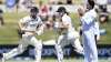 New Zealand batsmen Kane Williamson, left, and Henry