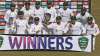 Pakistan's team pose for a photograph with the winning