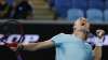 Canada's Denis Shapovalov reacts after defeating Italy's