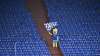 In this Feb.20, 2021 file photo Schalke mascot Erwin waves