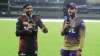 Harbhajan Singh with Nitish Rana