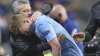 Manchester City's Kevin De Bruyne grimaces as he leaves the