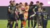 Bayern's Robert Lewandowski, fourth from left, celebrates