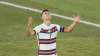 Portugal's Cristiano Ronaldo reacts in frustration during