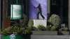The Fred Perry statue is seen at The All England Tennis and