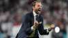 England's manager Gareth Southgate celebrates after winning