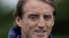 Italy's manager Roberto Mancini arrives for the training