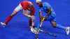 Britain's David Ames, left, and India's Simranjeet Singh