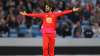 Welsh Fire bowler Qais Ahmad celebrates after taking the