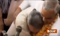 PM Modi hugs Atal Bihari Vajpayee