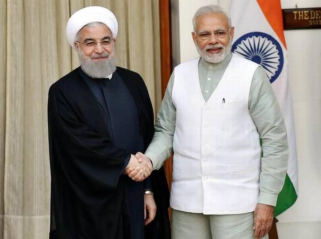 PM Modi with Iran President Prez Rouhani